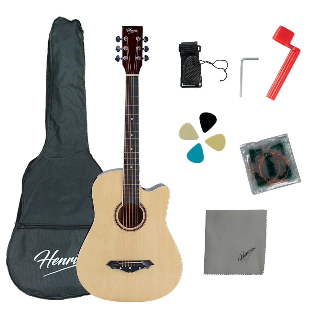 Henrix PRO 38C 38 Inch 6 String Cutaway Acoustic Guitar