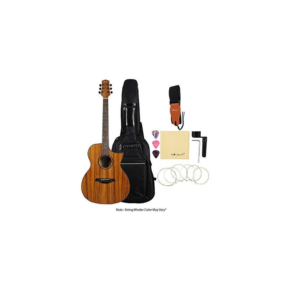 Vault EA40 41 inch Premium Solid Spruce-Top Cutaway Acoustic Guitar