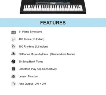 Casio CTK-3500 61-Key Portable Keyboard with Piano tones, Black