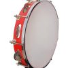 Musical Instrument Tambourine Hand Percussion Fibre Daffli Bhajan, Kirtan instrument 8 INCH Tambourine With Head